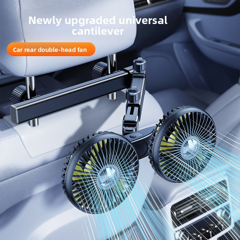 USB Rechargeable Car Cooling Fan with Adjustable Clip