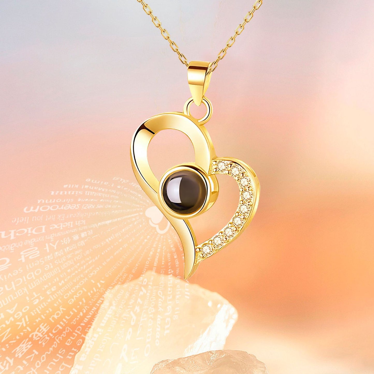 Multilingual "I Love You" Necklace