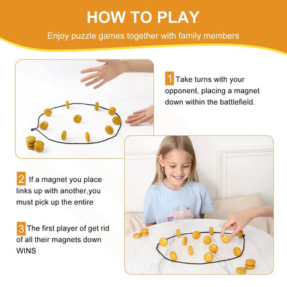New Magnetic Chess Game Interactive Magnet Board Tabletop Strategy Game Stone Set Family Kids Adults Portable Fun Educational