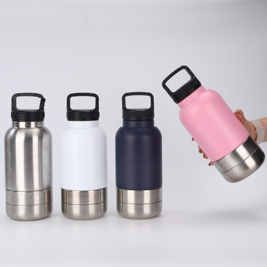 Portable 3-in-1 Pet Water Bowl and Storage Cup