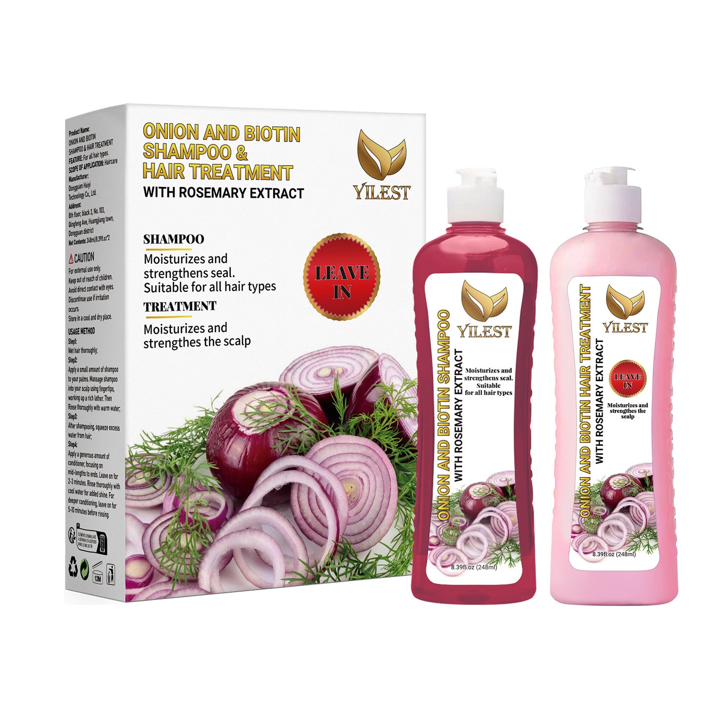 Onion Biotin Rosemary Shampoo Conditioner Set