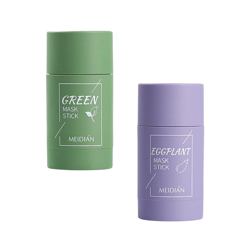 charming green tea cleaning solid mask eggplant deep cleansing  solid mask