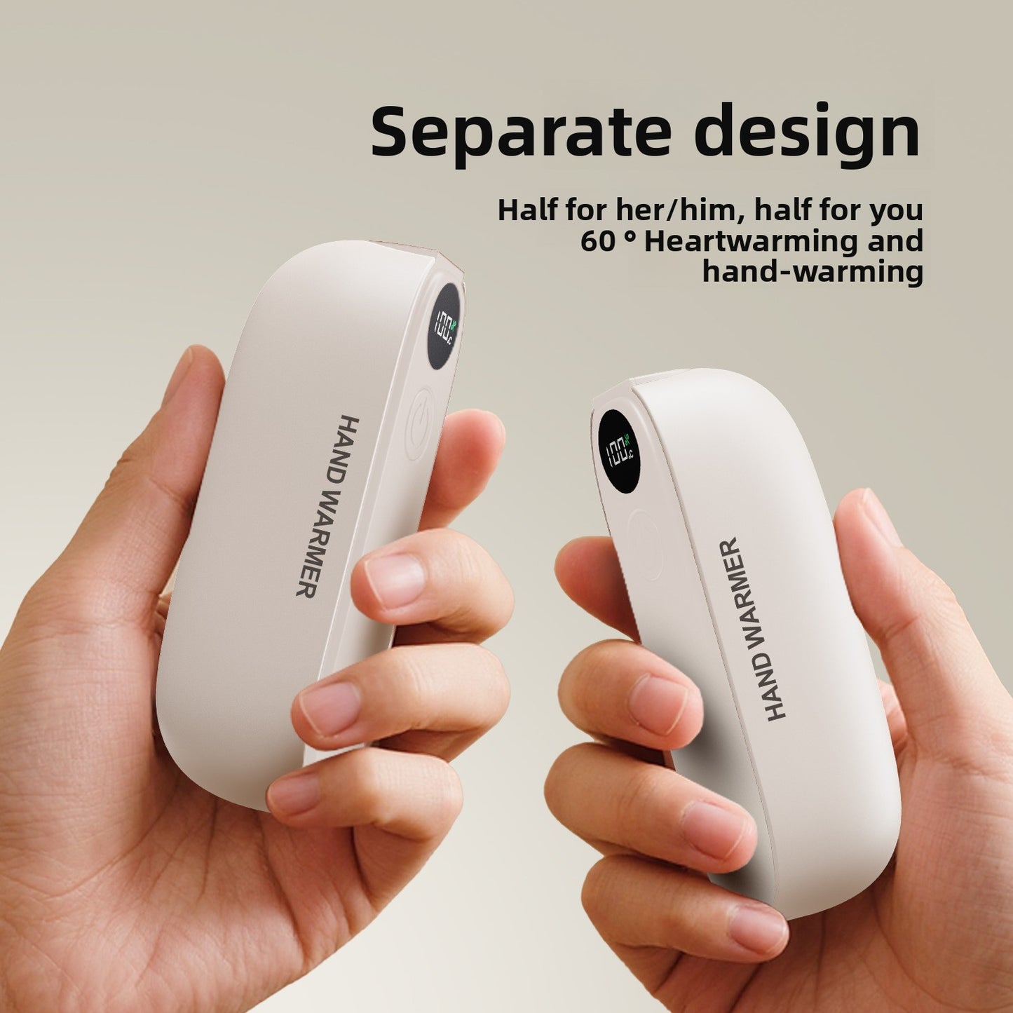 Magnetic Digital Hand Warmer with Three Heating Levels