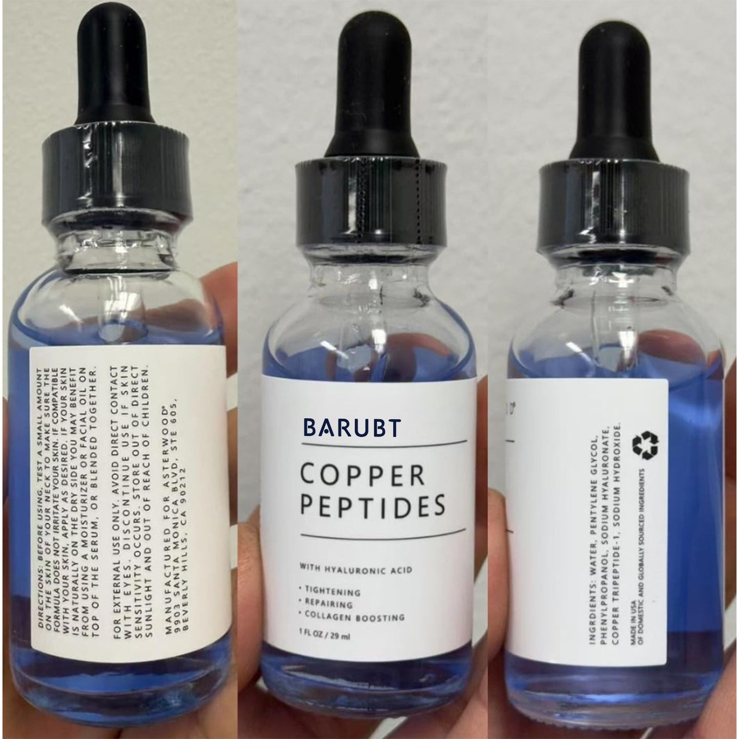 Copper Peptide Facial Serum for Plumping and Firming