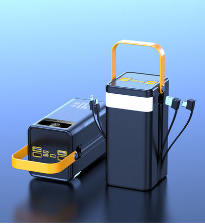 120W Fast Charging 160000mAh Power Bank with Built-in Cable