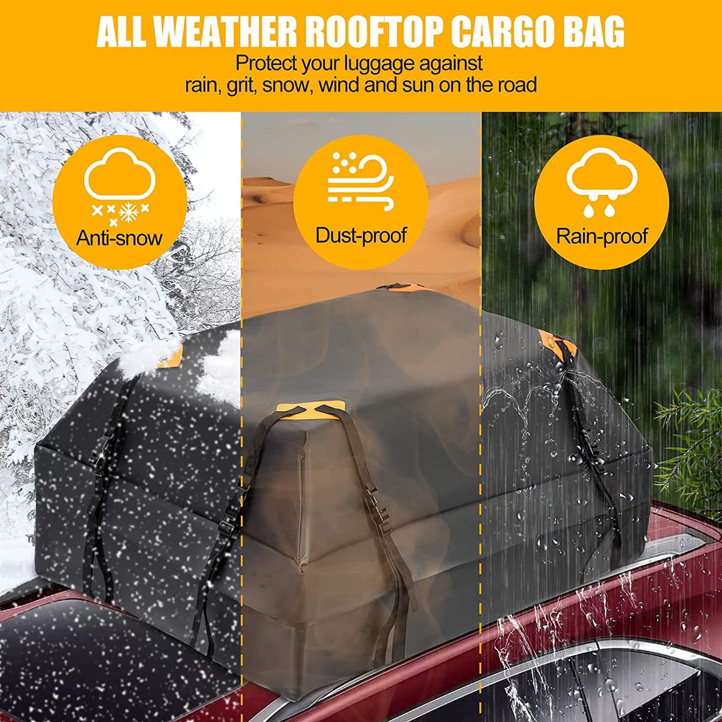 Outdoor car roof bag