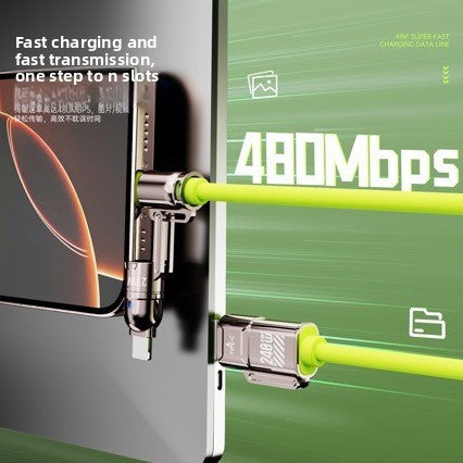 240W Four-in-One Fast Charging Cable for Phones