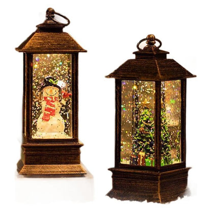 Christmas Decorative Night Light with Water Snow Effect