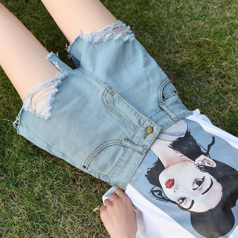 High Waist Denim Shorts for Women
