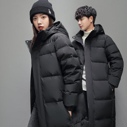Mid-length men's down jacket