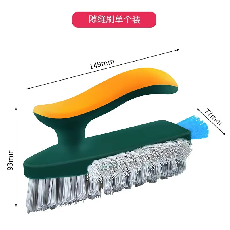 Floor Scrub Brush 2 in 1 Cleaning Brush Long Handle Removable Wiper Magic Broom Brush Squeegee Tile Kitchen Cleaning Tools