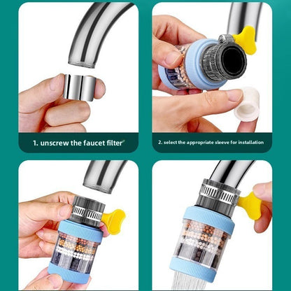 Small faucet extension filter