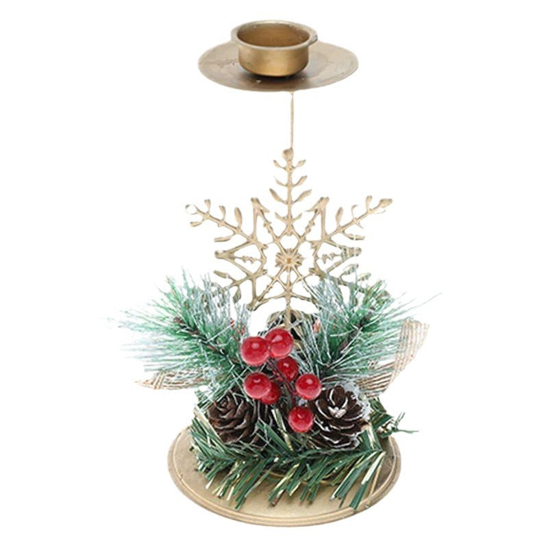 Decorative Iron Christmas Candle Holders (Snowflake/Star/Elk Design)