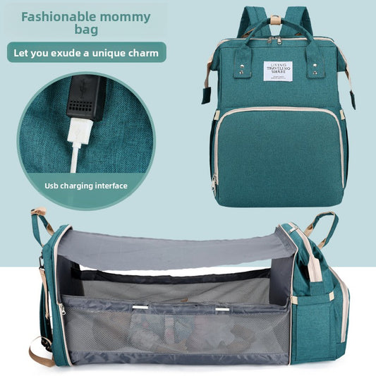 Multifunctional Folding Diaper Backpack