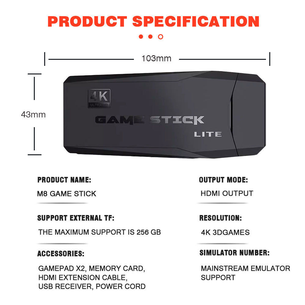 Wireless Retro Game Console with HDMI