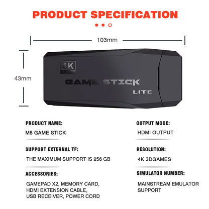 Wireless Retro Game Console with HDMI