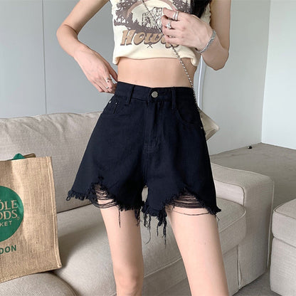 High Waist Denim Shorts for Women