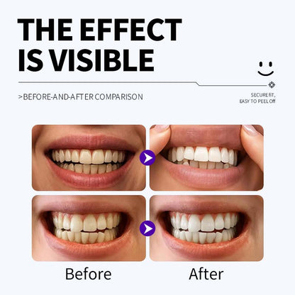 Brightening, cleaning and caring tooth strips