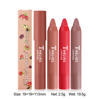 Matte satin moisturizing lip pencil