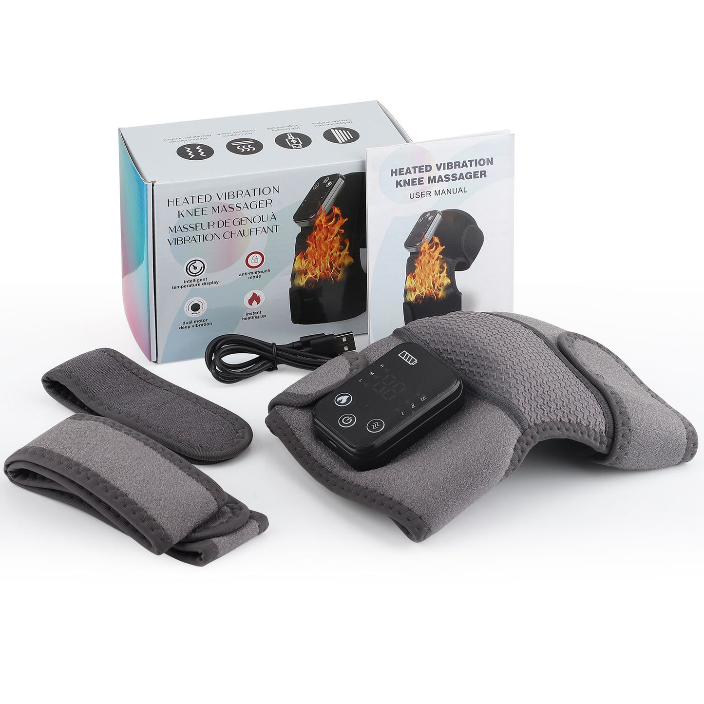 Button Controller Heating Vibration Knee Pads
