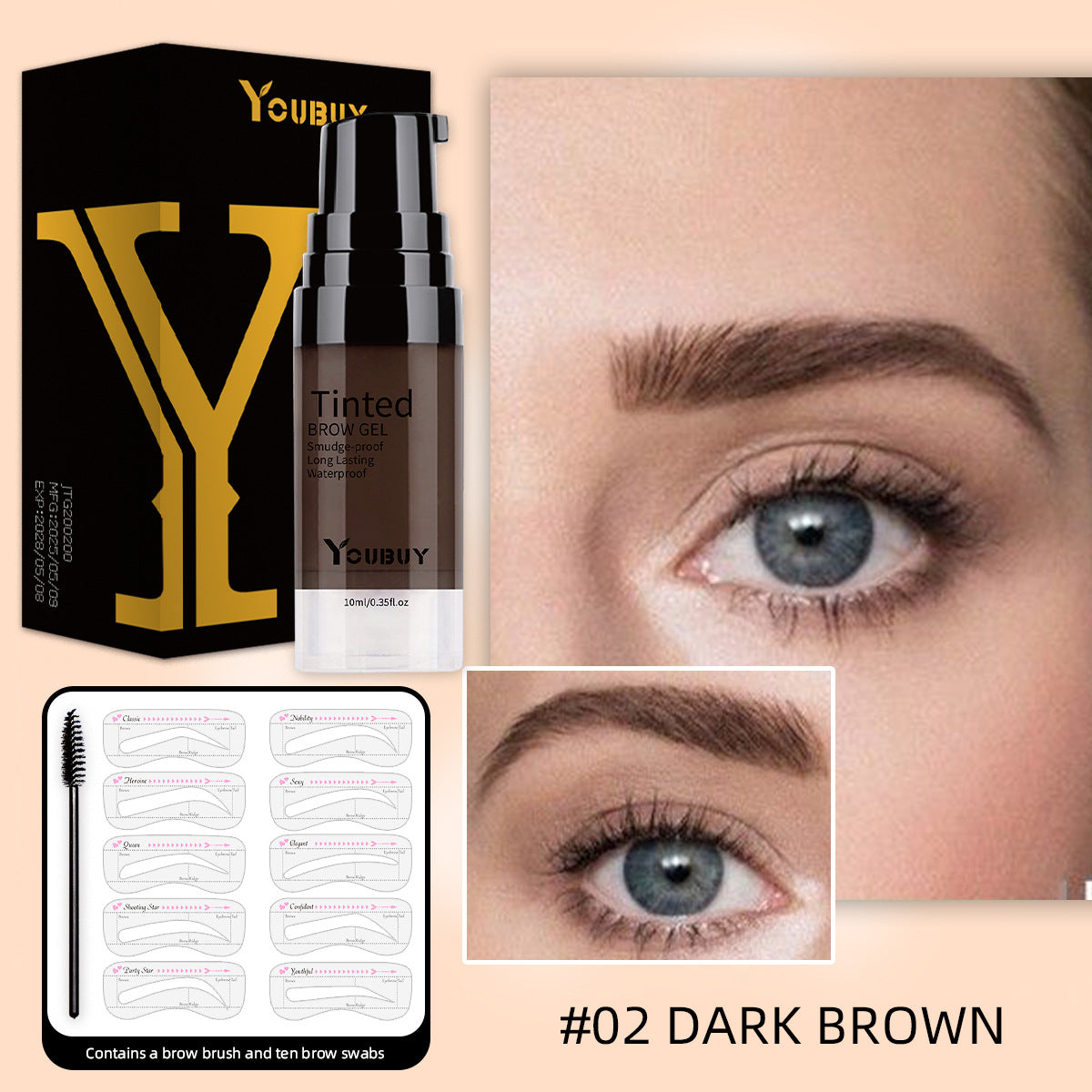 Waterproof Quick-Dry Eyebrow Cream Kit