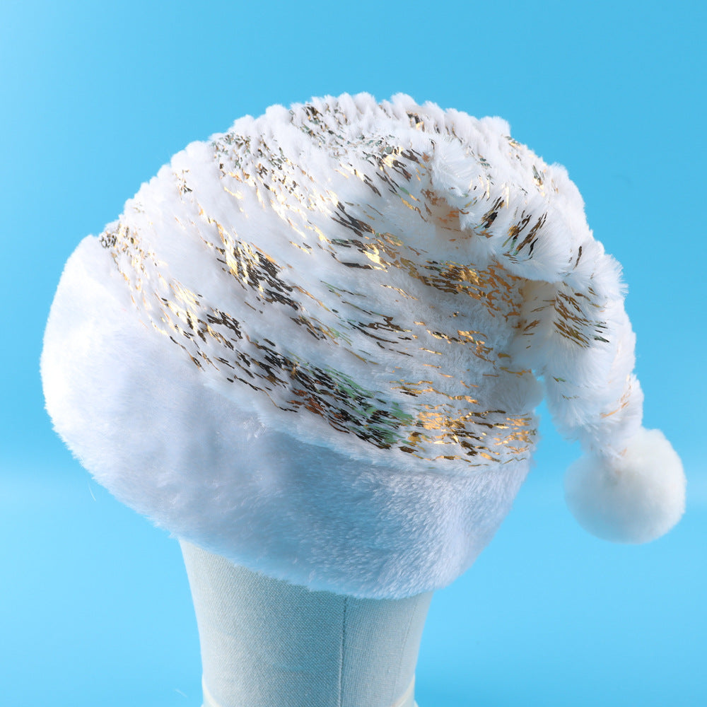 Plush Christmas Hat with Foil Print