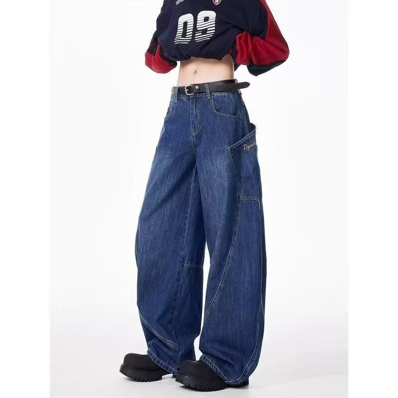 Vintage Washed Denim Pants