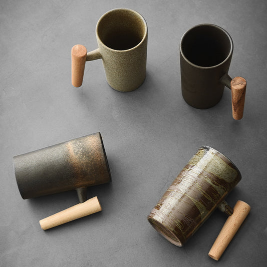 Japanese-style Handmade Stoneware Coffee Cup