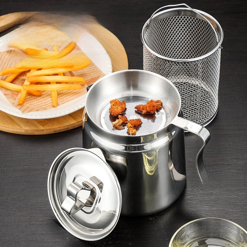 Filtered mesh oil tank pot oil storage tank