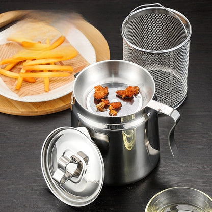 Filtered mesh oil tank pot oil storage tank