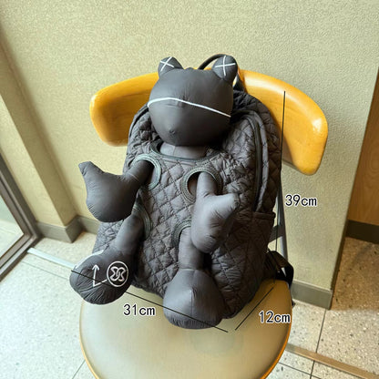 Fashion Frog Design Backpack with Laptop Compartment