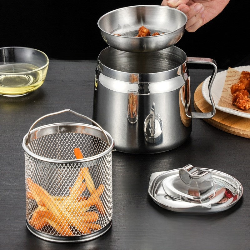 Filtered mesh oil tank pot oil storage tank