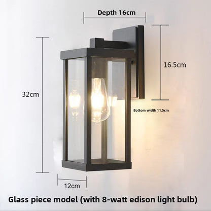 Simple outdoor waterproof wall lamp