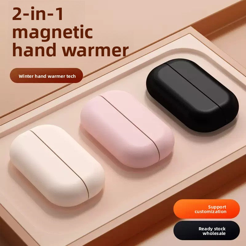 Magnetic suction electric hand warmer