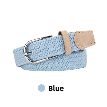 Adjustable Elastic Braided Canvas Belt