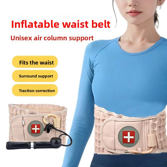 Inflatable Lumbar Support Belt with Pump for Waist Relief