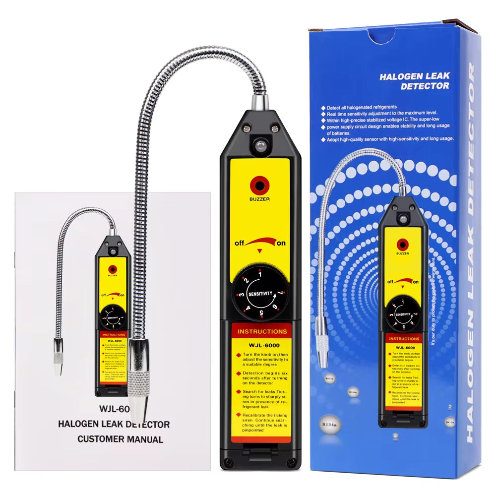 Smart Leak Detector Freon CFC HFC Halogen Gas Refrigerant Gas Analyzer Air Monitor Conditioning R22A R134A Gas Meter