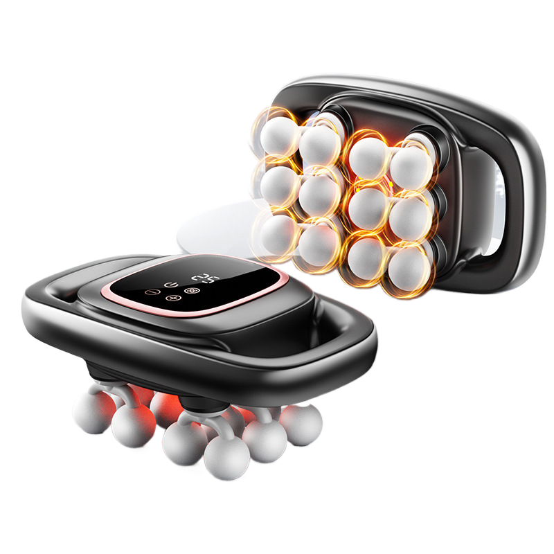 Fascia gun with multiple heads for back and waist relaxation