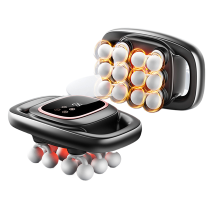 Fascia gun with multiple heads for back and waist relaxation