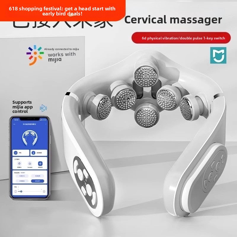 Multifunctional Cervical Massager with Heat and Voice Control