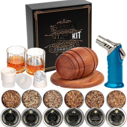 Whiskey Barrel Wood Smoker Set with Filter