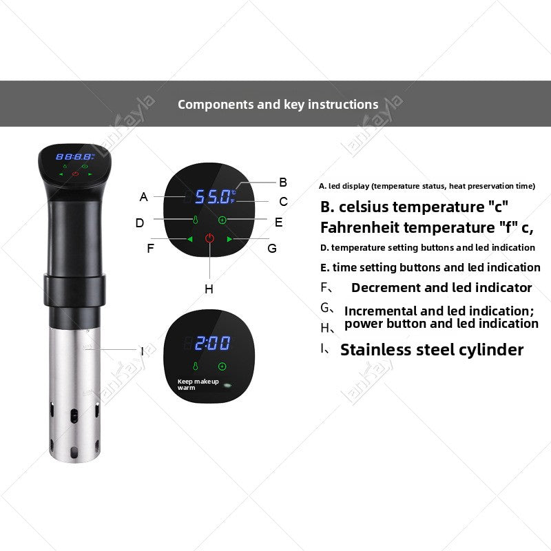 Low temperature slow cooking steak machine