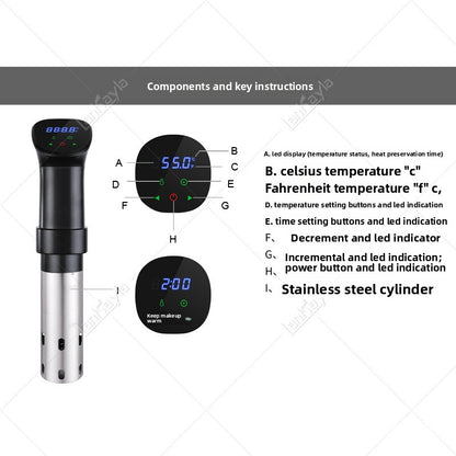 Low temperature slow cooking steak machine