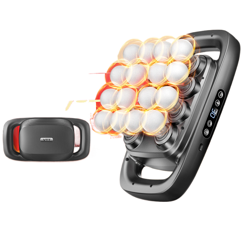 Fascia gun with multiple heads for back and waist relaxation