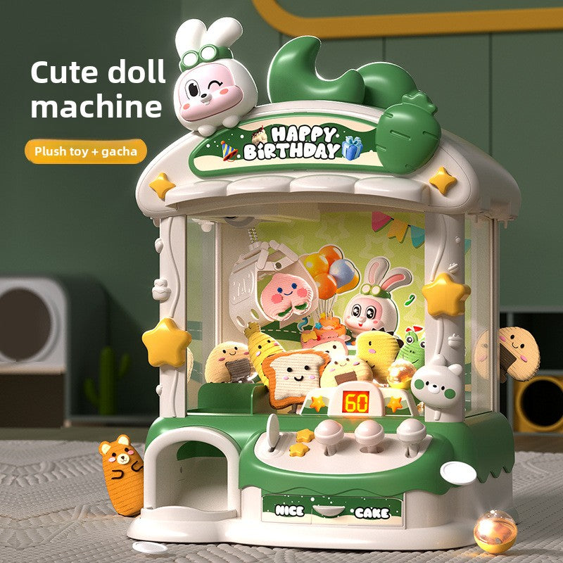 The cute bunny's doll grab machine - playing pretend games