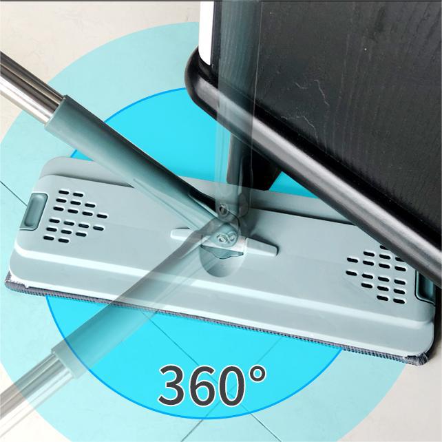 Scraper-Free Flat Mop with Bucket