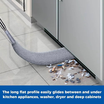 Retractable Long Handle Cleaning Mop Adjustable Microfiber Head Furniture Crevice Brush Reusable Flexible Window Duster Scrubber