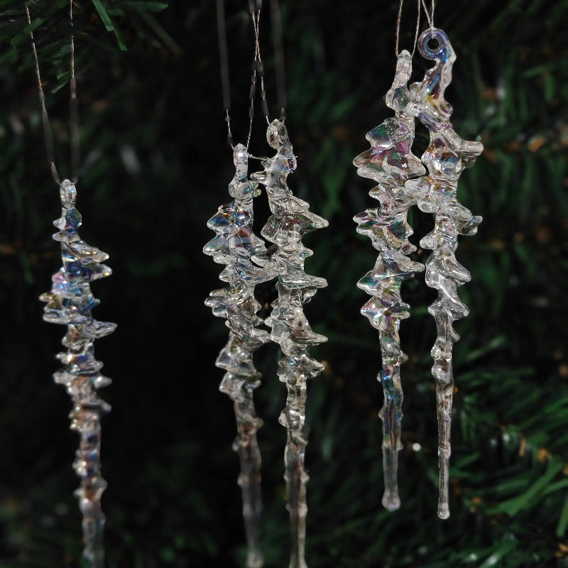 Transparent Ice Christmas Tree Pendants
