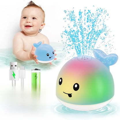 Electric water spouting whale toy