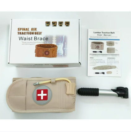 Inflatable Lumbar Support Belt with Pump for Waist Relief